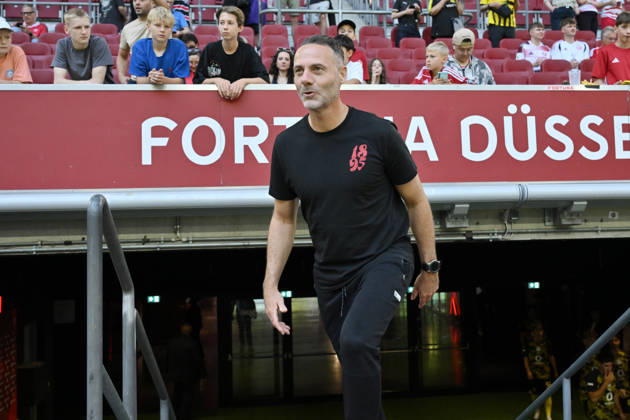 Trainer Alexander Ende (Fortuna Duesseldorf) 25.07.2026, Fussball, Saison 2026 2027, Testspiel, Fortuna Düsseldorf - Borussia Dortmund 2:1 Duesseldorf Nordrhein Westfalen Deutschland