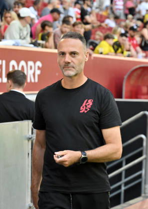 Trainer Alexander Ende (Fortuna Duesseldorf) 25.07.2026, Fussball, Saison 2026 2027, Testspiel, Fortuna Düsseldorf - Borussia Dortmund 2:1 Duesseldorf Nordrhein Westfalen Deutschland