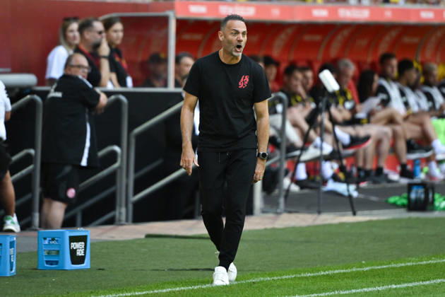 Trainer Alexander Ende (Fortuna Duesseldorf) 25.07.2026, Fussball, Saison 2026 2027, Testspiel, Fortuna Düsseldorf - Borussia Dortmund 2:1 Duesseldorf Nordrhein Westfalen Deutschland