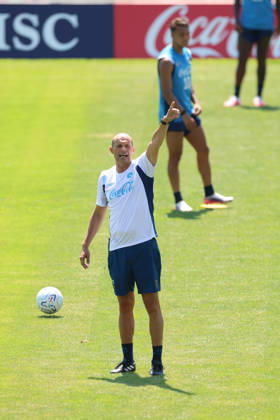 SSC Napoli Training Session Massimiliano Allegri, coach of Napoli, during a training session on Day of the preseason camp of SSC Napoli at Stadio Patini in Castel di Sangro, Italy, on August 3, 2025. Castel di Sangro Abruzzo Italy Copyright: xCiroxDexLucax originalFilename:deluca-sscnapol260803_npHa7