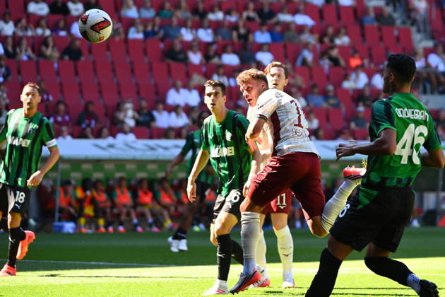Tor Robin FELLHAUER (FC Augsburg), zum 1-2, Aktion,Strafraumszene. Fussball Testspiel FC Augsburg US Sassuolo Calcio am 08.08.2026 ,WWK Arena Augsburg. Fussball 1. Bundesliga,Saison 2026 2027. Â