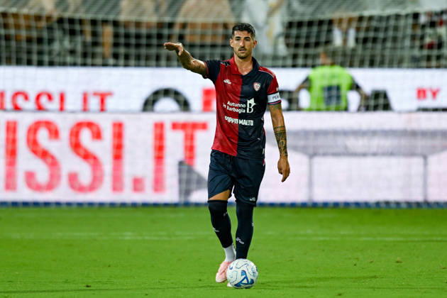 Cagliari s Alessandro Deiola in action during the Serie A soccer match between Cagliari Calcio and Nice at the Unipol Domus in Cagliari, Sardinia - Saturday 8th august 2026. - Soccer Copyright: x ®xGianlucaxZuddas LaPressex