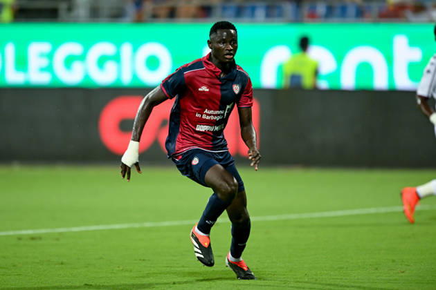 Cagliari s Paul Mendy in action during the Serie A soccer match between Cagliari Calcio and Nice at the Unipol Domus in Cagliari, Sardinia - Saturday 8th august 2026. - Soccer Copyright: x ®xGianlucaxZuddas LaPressex
