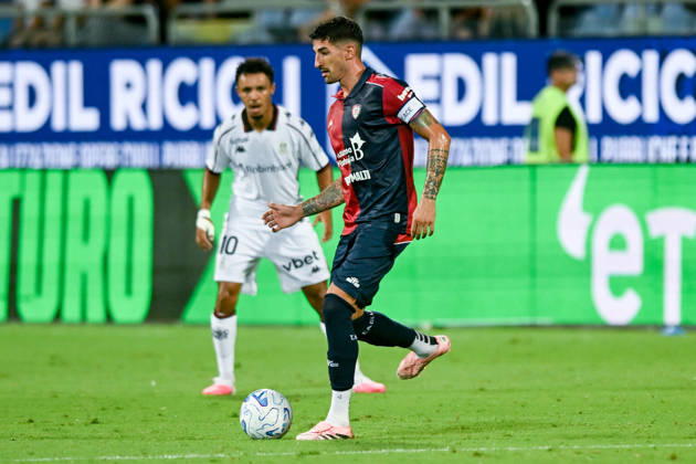 Cagliari s Alessandro Deiola in action during the Serie A soccer match between Cagliari Calcio and Nice at the Unipol Domus in Cagliari, Sardinia - Saturday 8th august 2026. - Soccer Copyright: x ®xGianlucaxZuddas LaPressex