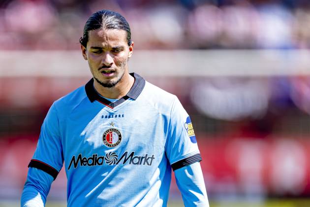 ROTTERDAM - SC Feyenoord Rotterdam forward Anis Hadj Moussa during the Vriendenloterij Eredivisie match between Sparta and Feyenoord at Stadion Het Kasteel on August 9, 2026 in Rotterdam, the Netherlands. (Photo by DeFodi Images) -