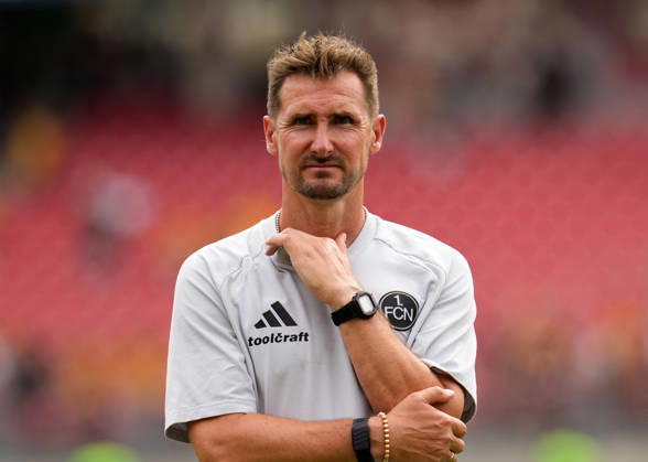 Miroslav Klose (1. FC Nuernberg, Cheftrainer) nach dem Spiel. GER, 1. FC Nürnberg vs SG Dynamo Dresden, 2. Bundesliga, 1. Spieltag, Saison 2026-27, Max-Morlock-Stadion, Nürnberg, 09.08.2026 DFL REGULATIONS PROHIBIT ANY USE OF PHOTOGRAPHS AS IMAGE SEQUENCES AND OR QUASI-VIDEO Foto: HMB Media Scott W. Coleman Nürnberg Max-Morlock-Stadion Bayern GER Copyright: xScottxW.xColemanx