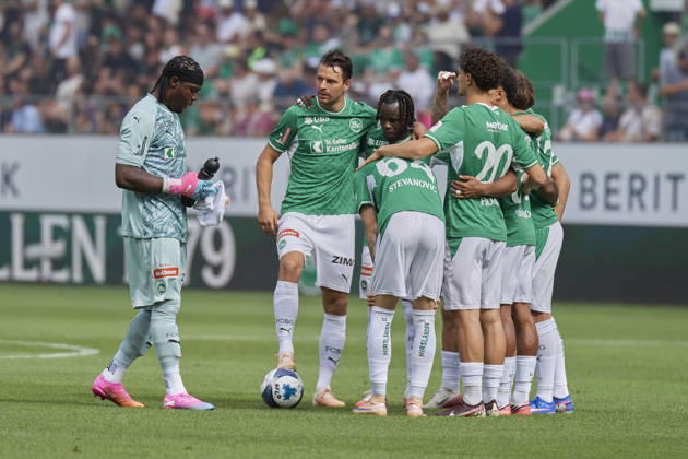 Brack Super League 2026 2027 FC St. Gallen 1879 vs. FC Luzern, St. Gallen, Schweiz St. Gallen, Schweiz, 9. August 2026. Die Spieler des FCSG während des Brack Super League Spiels FC St. Gallen 1879 gegen FC Luzern in St. Gallen.