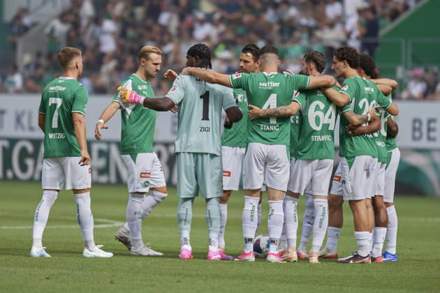 Brack Super League 2026 2027 FC St. Gallen 1879 vs. FC Luzern, St. Gallen, Schweiz St. Gallen, Schweiz, 9. August 2026. Die Spieler des FCSG während des Brack Super League Spiels FC St. Gallen 1879 gegen FC Luzern in St. Gallen.