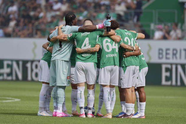 Brack Super League 2026 2027 FC St. Gallen 1879 vs. FC Luzern, St. Gallen, Schweiz St. Gallen, Schweiz, 9. August 2026. Die Spieler des FCSG während des Brack Super League Spiels FC St. Gallen 1879 gegen FC Luzern in St. Gallen.