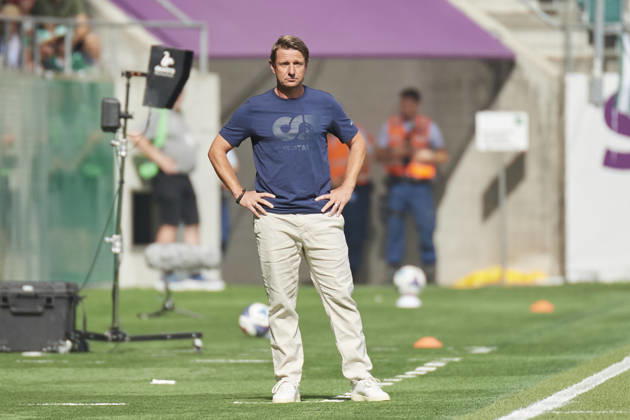 Brack Super League 2026 2027 FC St. Gallen 1879 vs. FC Luzern, St. Gallen, Schweiz St. Gallen, Schweiz, 9. August 2026. FC Luzern Cheftrainer Udo Portmann während des Brack Super League Spiels FC St. Gallen 1879 gegen FC Luzern in St. Gallen.