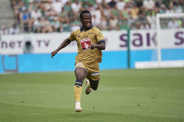 Brack Super League 2026 2027 FC St. Gallen 1879 vs. FC Luzern, St. Gallen, Schweiz St. Gallen, Schweiz, 9. August 2026. Oscar Kabwit während des Brack Super League Spiels FC St. Gallen 1879 gegen FC Luzern in St. Gallen.