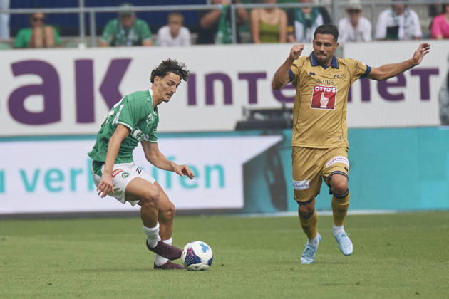Brack Super League 2026 2027 FC St. Gallen 1879 vs. FC Luzern, St. Gallen, Schweiz St. Gallen, Schweiz, 9. August 2026. Leon Frokaj während des Brack Super League Spiels FC St. Gallen 1879 gegen FC Luzern in St. Gallen.