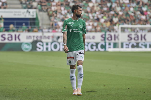 Brack Super League 2026 2027 FC St. Gallen 1879 vs. FC Luzern, St. Gallen, Schweiz St. Gallen, Schweiz, 9. August 2026. Mihailo Stevanovic während des Brack Super League Spiels FC St. Gallen 1879 gegen FC Luzern in St. Gallen.