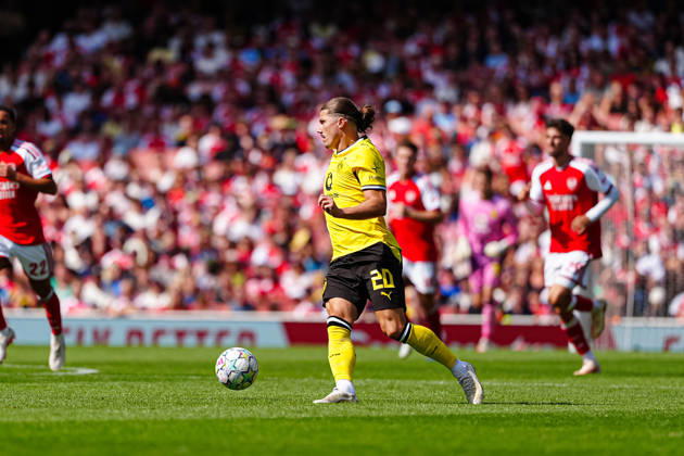 Marcel Sabitzer (Borussia Dortmund, 20) ENG, FC Arsenal vs. Borussia Dortmund, Fußball, Emirates Cup 2026, Saison 2026 2027, 09.08.2026 ENG, FC Arsenal vs. Borussia Dortmund, Fußball, Testspiel, Saison 2026 2027, 09.08.2026 London Copyright: xEibner-Pressefoto MarcelxvonxFehrnx EP_MFN_P