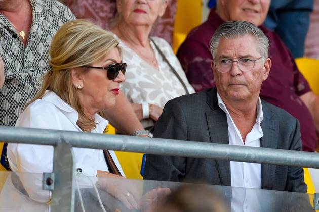 VELSEN-ZUID , 14-08-2026 , BUKO Stadion , season 2026 2027 , Dutch Eredivisie football , match between Telstar and Sparta Rotterdam , Picture shows Annet van Geel en Martin van Geel Telstar - Sparta x205709840x Copyright:
