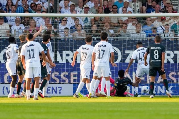VELSEN-ZUID , 14-08-2026 , BUKO Stadion , season 2026 2027 , Dutch Eredivisie football , match between Telstar and Sparta Rotterdam , Picture shows Sparta Rotterdam player Marvin Young scoring the 0-1 Telstar - Sparta x205709886x Copyright: