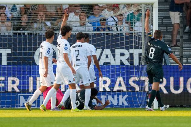 VELSEN-ZUID , 14-08-2026 , BUKO Stadion , season 2026 2027 , Dutch Eredivisie football , match between Telstar and Sparta Rotterdam , Picture shows Sparta Rotterdam player Marvin Young scoring the 0-1 Telstar - Sparta x205709887x Copyright: