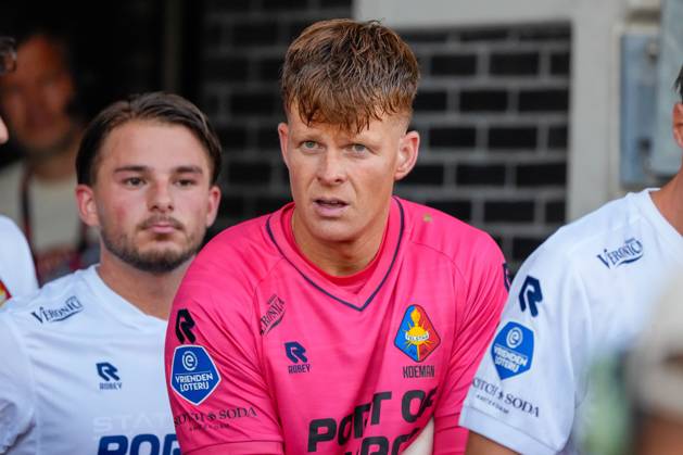 VELSEN-ZUID , 14-08-2026 , BUKO Stadion , season 2026 2027 , Dutch Eredivisie football , match between Telstar and Sparta Rotterdam , Picture shows Telstar goalkeeper Ronald Koeman Jr. Telstar - Sparta x205710235x Copyright:
