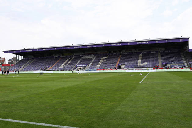 2026.08.15, xkwix, Fußball, 2. Bundesliga, VfL Osnabrück - 1. FC Magdeburg, Stadion an der Bremer Brücke, 2.Spieltag, Saison 2026 2027: Haupttribuene mit VFL Schriftzug geformt aus Sitzplaetzen DFB regulations prohibit any use of photographs as image sequences and or quasi-video. Photo: xKamilxWilkowskixPressefotoKochx Niedersachsen Deutschland
