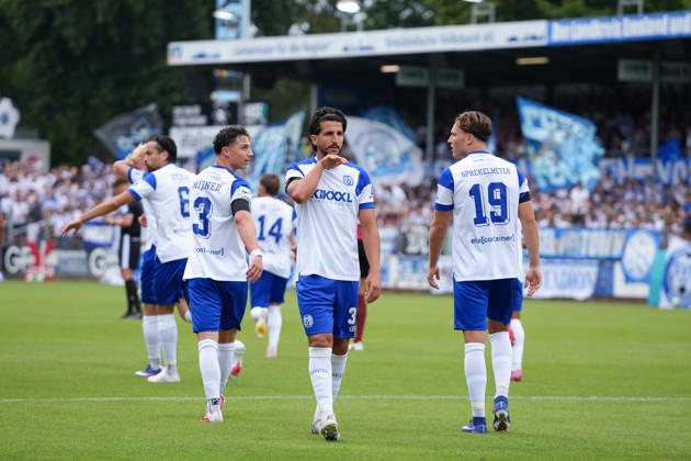 Deutschland: Fussball, 3. Liga, 2. Spieltag, Hänsch-Arena, SV Meppem vs. SG Sonnenhof-Großaspach: Jubel über Stefan Rankic (SV Meppen, 33) Tor zum 1:0 Copyright: xMichelxWittex