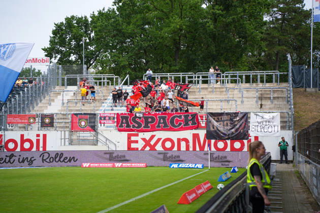 Deutschland: Fussball, 3. Liga, 2. Spieltag, Hänsch-Arena, SV Meppem vs. SG Sonnenhof-Großaspach: Aspach-Fans Copyright: xMichelxWittex