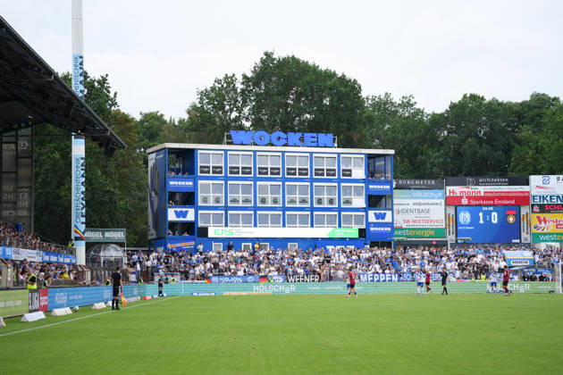 Deutschland: Fussball, 3. Liga, 2. Spieltag, Hänsch-Arena, SV Meppem vs. SG Sonnenhof-Großaspach: Wocken-Tower, der VIP-Bereich in Meppen. Copyright: xMichelxWittex
