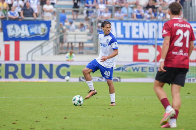 Deutschland: Fussball, 3. Liga, 2. Spieltag, Hänsch-Arena, SV Meppem vs. SG Sonnenhof-Großaspach: Niclas Nadj (SV Meppen, 40) Copyright: xMichelxWittex