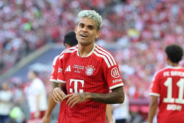 Torjubel von Luis Diaz 14 (FC Bayern Muenchen) zum 1:0, FC Bayern Muenchen vs. RB Leipzig, Fussball, Telekom Cup, 15.08.2026 Muenchen Bayern Deutschland
