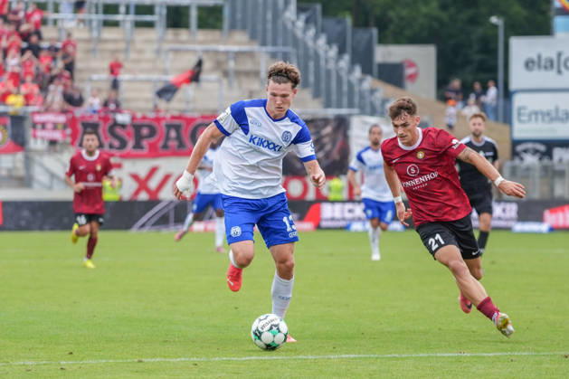 Deutschland: Fussball, 3. Liga, 2. Spieltag, Hänsch-Arena, SV Meppem vs. SG Sonnenhof-Großaspach: Richard Meier (SV Meppen, 13) Copyright: xMichelxWittex