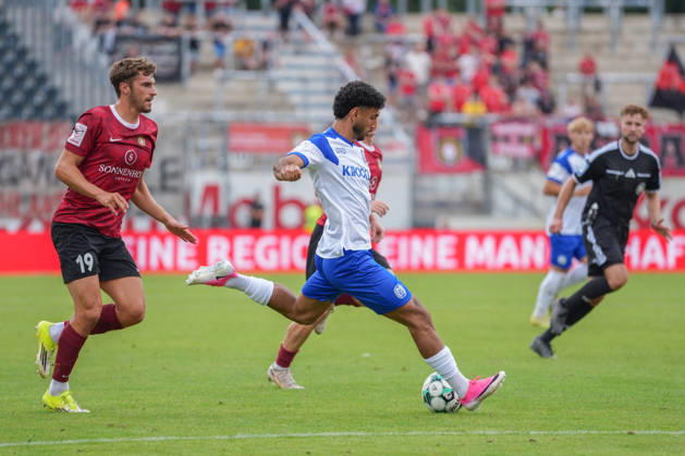 Deutschland: Fussball, 3. Liga, 2. Spieltag, Hänsch-Arena, SV Meppem vs. SG Sonnenhof-Großaspach: Kasra Ghawilu (SV Meppen, 10) Copyright: xMichelxWittex