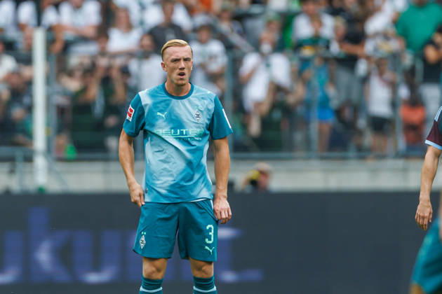 Isac Lidberg (Borussia Moenchengladbach) looks on during the pre-season friendly match between Borussia Moenchengladbach and Aston Villa at ista-Borussia-Park on August 15, 2026 in Moenchengladbach, Germany. (Photo by Mario Hommes DeFodi Images) -