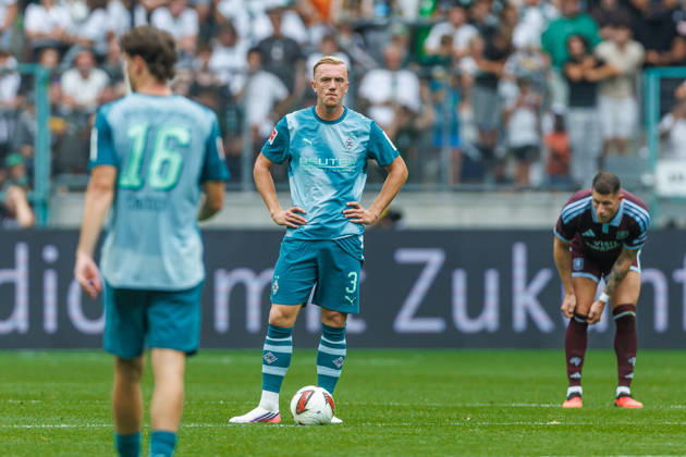 Isac Lidberg (Borussia Moenchengladbach) looks on during the pre-season friendly match between Borussia Moenchengladbach and Aston Villa at ista-Borussia-Park on August 15, 2026 in Moenchengladbach, Germany. (Photo by Mario Hommes DeFodi Images) -