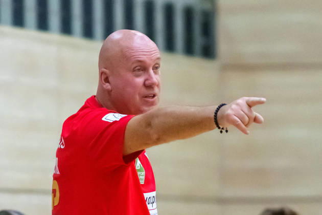 Trainer Pether Krautmeyer (Halle), SV Union Halle-Neustadt vs. Hazena Kynzvart (Tschechien), Handball Bundesliga Frauen, Testspiel, Saison 2026 27, 16.08.2026 Halle SWH Arena Sachsen-Anhalt Deutschland