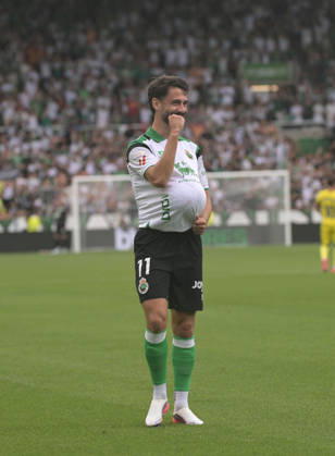 ESP: LaLiga EA Sports Racing Santander v Villarreal CF Andres Martin of Racing de Santander scores goal and celebrates during LaLiga EA Sports between Racing Santander v Villarreal CF played at Campos de de El Sardinero Stadium in Cantabria on August 16, 2026 in Spain Spain Futbol Copyright: xAlbertoxLosax xAgenciaxLOFx