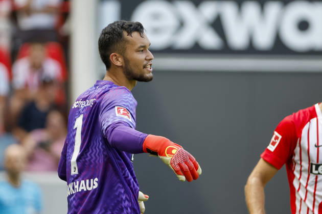 Mio Backhaus (SC Freiburg, 01) , Deutschland, Fussball, Testspiel, 2026 2027, SC Freiburg vs. Crystal Palace, 15.08.2026, Freiburg im Breisgau Europa-Park Stadion Deutschland Copyright: xGrantxHubbsx