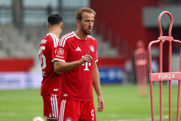 Harry Kane (FC Bayern Muenchen, 09) gestikuliert, Geste, Gestik, GER, Allianz FC Bayern Muenchen Team Day, Fussball, Saison 2026 2027, 17.08.2026, GER, Allianz FC Bayern Muenchen Team Day, Fussball, Saison 2026 2027, 17.08.2026 Muenchen Copyright: xEibner-Pressefoto JennixMaulx EP_JML