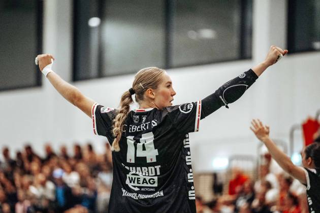Nora Erhardt (SG Nuertingen-Zizishausen, 14) GER, 1. FSV Mainz 05 vs. SG Nuertingen-Zizishausen, DHB Pokal Frauen, Bundesliga, 1. Spieltag, Saison 2026 2027, 21.08.2026 Eibner-Pressefoto Attila Ziga GER, 1. FSV Mainz 05 vs. SG Nuertingen-Zizishausen, DHB Pokal Frauen, Bundesliga, 1. Spieltag, Saison 2026 2027, 21.08.2026 Mainz Copyright: xEibner-Pressefotox EP_AZA