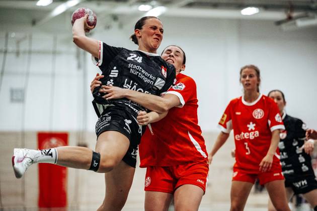 Lisa Fuchs (SG Nuertingen-Zizishausen, 24) GER, 1. FSV Mainz 05 vs. SG Nuertingen-Zizishausen, DHB Pokal Frauen, Bundesliga, 1. Spieltag, Saison 2026 2027, 21.08.2026 Eibner-Pressefoto Attila Ziga GER, 1. FSV Mainz 05 vs. SG Nuertingen-Zizishausen, DHB Pokal Frauen, Bundesliga, 1. Spieltag, Saison 2026 2027, 21.08.2026 Mainz Copyright: xEibner-Pressefotox EP_AZA