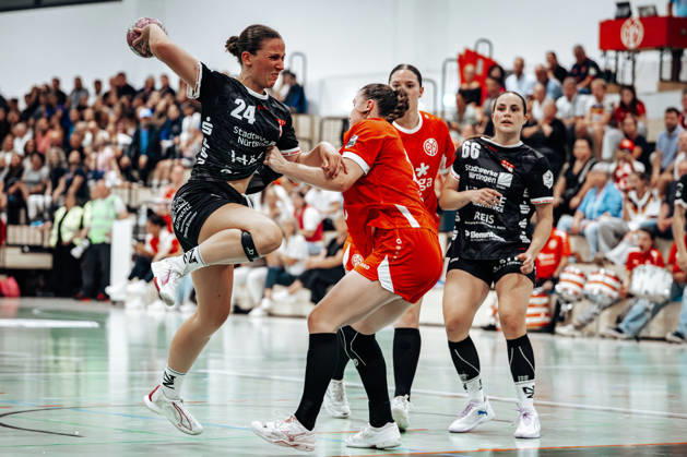 Lisa Fuchs (SG Nuertingen-Zizishausen, 24) GER, 1. FSV Mainz 05 vs. SG Nuertingen-Zizishausen, DHB Pokal Frauen, Bundesliga, 1. Spieltag, Saison 2026 2027, 21.08.2026 Eibner-Pressefoto Attila Ziga GER, 1. FSV Mainz 05 vs. SG Nuertingen-Zizishausen, DHB Pokal Frauen, Bundesliga, 1. Spieltag, Saison 2026 2027, 21.08.2026 Mainz Copyright: xEibner-Pressefotox EP_AZA