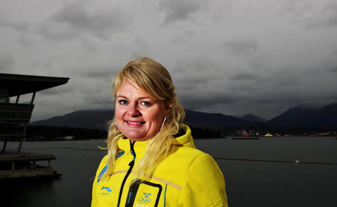 OS 2010, Curling, dam, presskonferens: Anette Norberg. Vancouver Kanada Copyright: xJoelxMarklundx