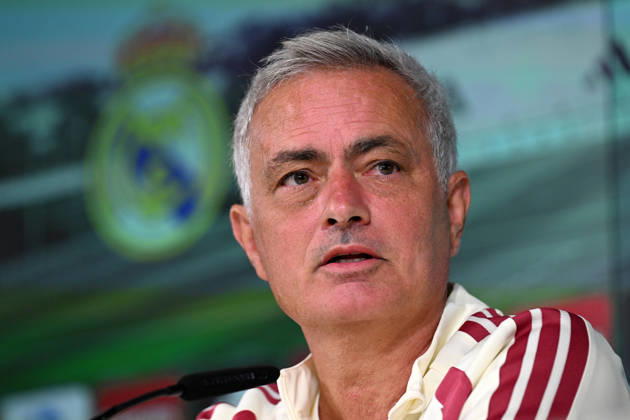 Real Madrid head coach Jose Mourinho MADRID, SPAIN - AUGUST 25: Real Madrid head coach Jose Mourinho answers questions during a press conference, PK, Pressekonferenz at the Valdebebas training complex in Madrid, Spain, on August 25, 2026. The team completed their final training session at the facility ahead of their upcoming opening match of the La Liga season against Real Sociedad. Burak Akbulut Anadolu Madrid Spain. Editorial use only. Please get in touch for any other usage. Copyright: x2026xAnadoluxBurakxAkbulutx