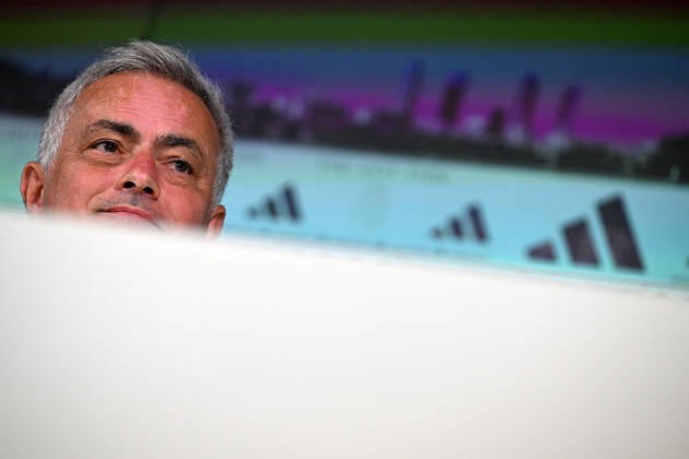 Real Madrid head coach Jose Mourinho MADRID, SPAIN - AUGUST 25: Real Madrid head coach Jose Mourinho answers questions during a press conference, PK, Pressekonferenz at the Valdebebas training complex in Madrid, Spain, on August 25, 2026. The team completed their final training session at the facility ahead of their upcoming opening match of the La Liga season against Real Sociedad. Burak Akbulut Anadolu Madrid Spain. Editorial use only. Please get in touch for any other usage. Copyright: x2026xAnadoluxBurakxAkbulutx