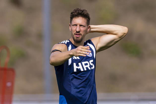 27.08.2026, Fussball, Training des FC Schalke 04. Janik Bachmann (FC Schalke 04). Gelsenkirchen Trainingsgelände FC Schalke 04 NRW Deutschland xRHR-FOTO YYx Copyright: RHR-FOTOx RHR-FOTO YY