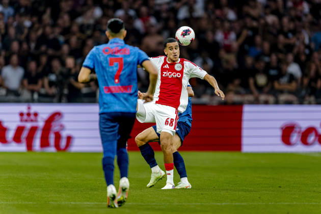 AMSTERDAM AFC Ajax Amsterdam midfielder Abdellah Ouazane during the UEFA Conference League at the Johan Cruijff ArenA on 27 August 2026 in Amsterdam, the Netherlands. (Photo by DeFodi Images) -