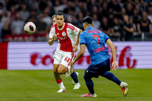 AMSTERDAM AFC Ajax Amsterdam midfielder Abdellah Ouazane during the UEFA Conference League at the Johan Cruijff ArenA on 27 August 2026 in Amsterdam, the Netherlands. (Photo by DeFodi Images) -