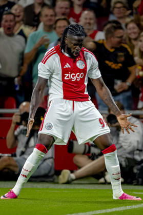 AMSTERDAM AFC Ajax Amsterdam forward Toluwalase Arokodare celebrates his goal during the UEFA Conference League at the Johan Cruijff ArenA on 27 August 2026 in Amsterdam, the Netherlands. (Photo by DeFodi Images) -