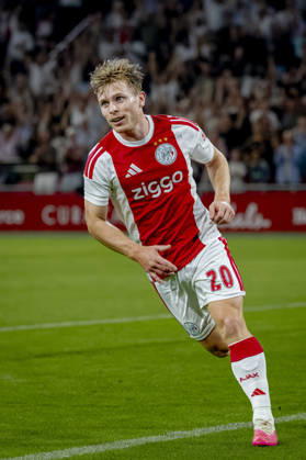 AMSTERDAM AFC Ajax Amsterdam forward Oliver Edvardsen during the UEFA Conference League at the Johan Cruijff ArenA on 27 August 2026 in Amsterdam, the Netherlands. (Photo by DeFodi Images) -