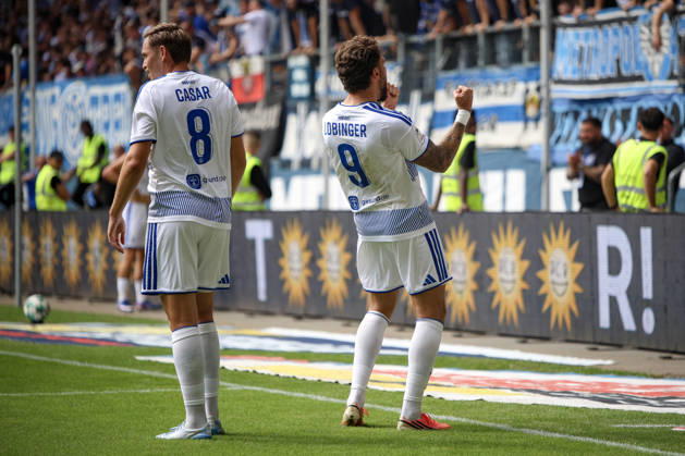 29.08.2026, GER, Fussball, Herren, 3. Liga, Saison 2026 2027, MSV Duisburg - FC Würzburger Kickers Lex-Tyger Lobinger (Duisburg) Torjubel, jubelt nach seinem Treffer zum 2:0 Duisburg schauinsland-reisen-Arena Nordrhein-Westfalen Deutschland Copyright: xAdrianxSchlüterx