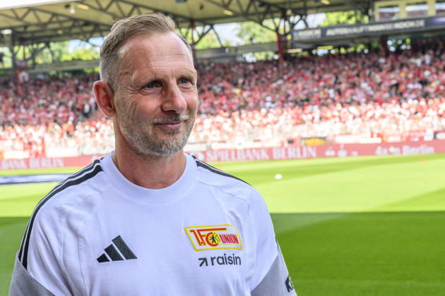 im Bild v.l.: Mauro Lustrinelli (Union Berlin, Trainer), GER, Berlin, Fussball, 1. FC Union Berlin vs Eintracht Frankfurt, in der Alten Försterei, 29.08.2026, DFB DFL REGULATIONS PROHIBIT ANY USE OF PHOTOGRAPHS AS IMAGE SEQUENCES AND OR QUASI-VIDEO, Copyright: HMBxMedia UwexKoch
