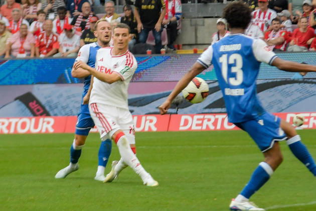Said El Mala (Koeln 10) erzielt das Tor zum 1:1 29.08.2026 ¢ Fussball ¢ 1. FC Koeln vs TSG Hoffenheim, Rheinenergiestadion, Koeln, DFB DFL REGULATIONS PROHIBIT ANY USE OF PHOTOGRAPHS AS IMAGE SEQUENCES AND OR QUASI-VIDEO NRW Germany